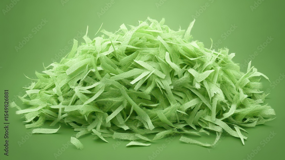 Green Shredded Paper Pile Green Shredded Paper Pile