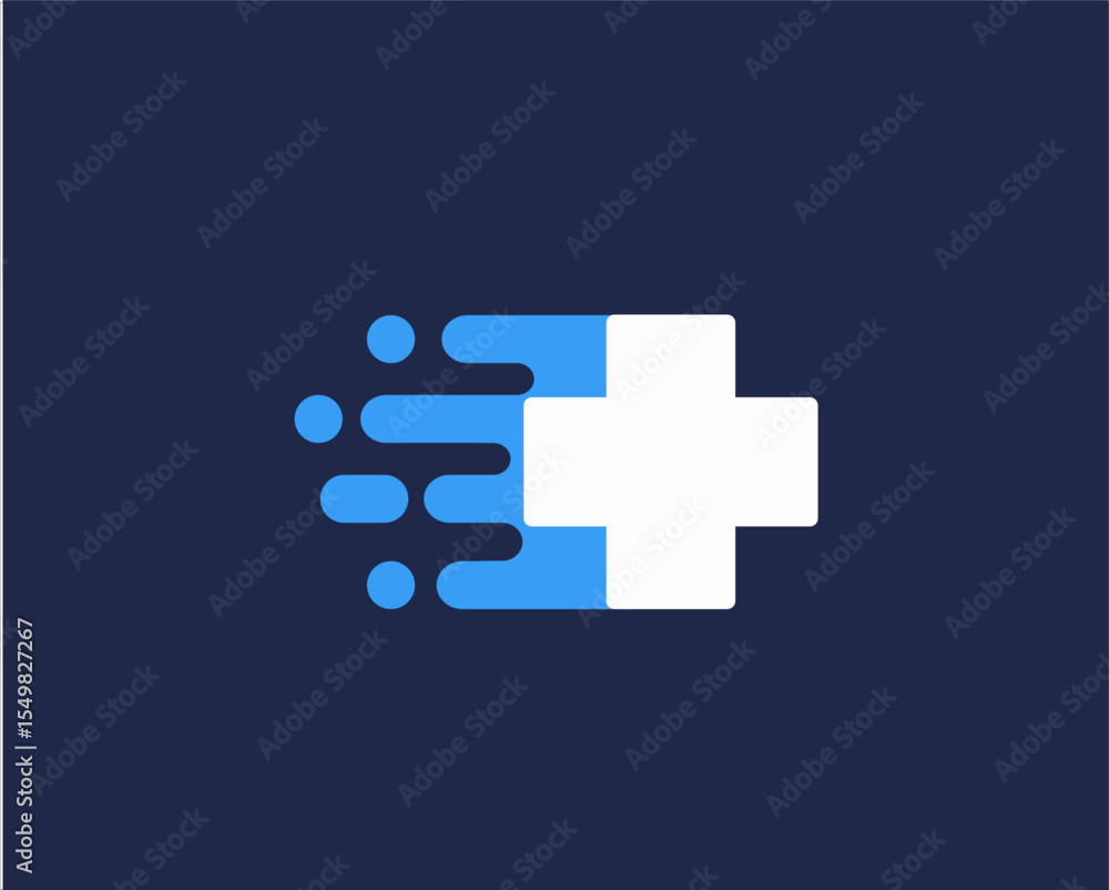 Obraz premium fast delivery medical service logo