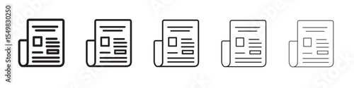 Newspaper icon vector illustration isolated