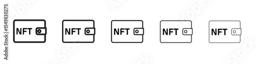 NFT wallet icon vector illustration isolated