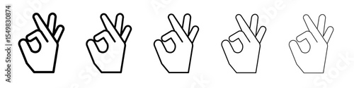 Ok gesture icon vector illustration isolated