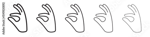 OK gesture icon vector illustration isolated
