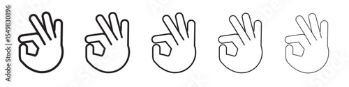 Ok gesture icon vector illustration isolated