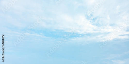 Abstract watercolor blue background. watercolor painting, blue sky overcast above the clouds in horizontal view, beautiful cloudscape for white natural canvas image 