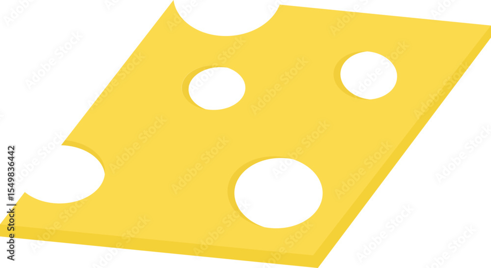 Fototapeta premium Swiss cheese slice