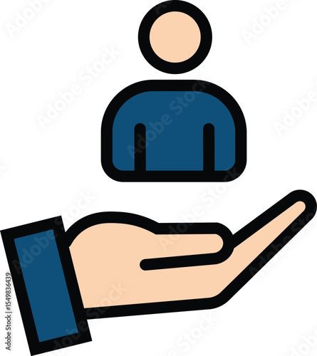 Business people line icon, Team work