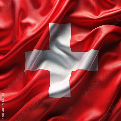 Red and white cross swill flag