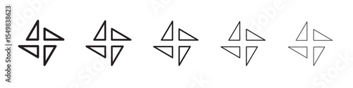 Pin wheel icon vector illustration isolated