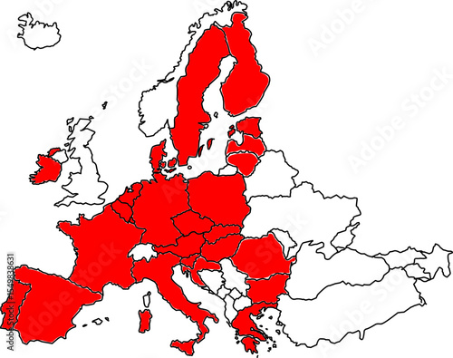EUROPEAN UNION MAP, EUROPE MAP HIGHLIGHTING EUROPEAN UNION COUNTRIES