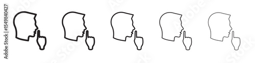 Please do quite pssst icon vector illustration isolated