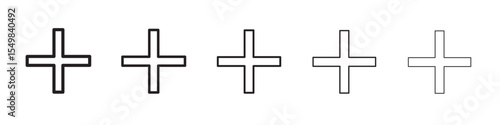 Plus icon vector illustration isolated