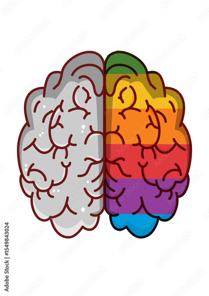 This is an illustration of our two brains This is an illustration of our two brains