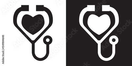 Social welfare black and white icon. vector illustration. EPS 10/AI
