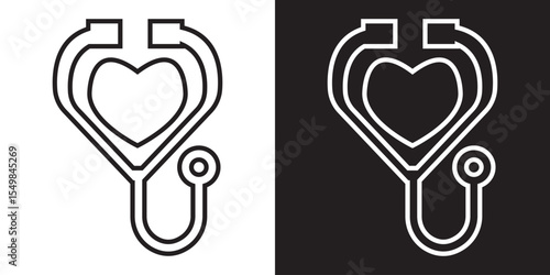 Social welfare black and white icon. vector illustration. EPS 10/AI
