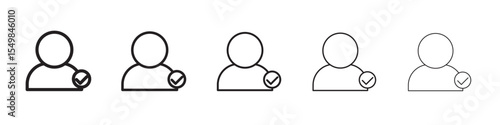Profile check icon vector illustration isolated