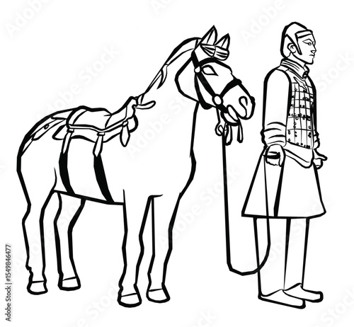 Terracotta Charioteer and War Horse from Qin Dynasty Tomb