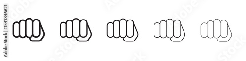 punch fist hand icon vector illustration isolated