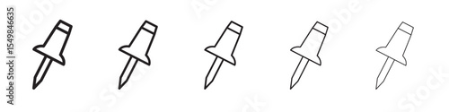 Pushpin icon vector illustration isolated