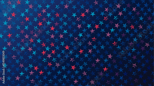 Patriotic USA stars grunge distressed 
abstract texture background pattern 
template vector for 4th of July, Veterans day, 
Presidents day, Memorial day, Labor day, Sale, USA