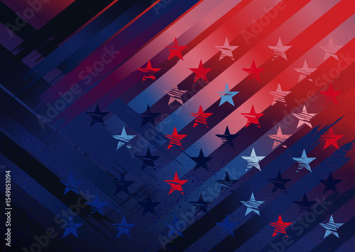 Textured grain distressed grunge American flag stars 
vector dark blue patriotic background for  
4th of July, Veterans day, Presidents day, Memorial day, Labor day, Festive, Sale, USA