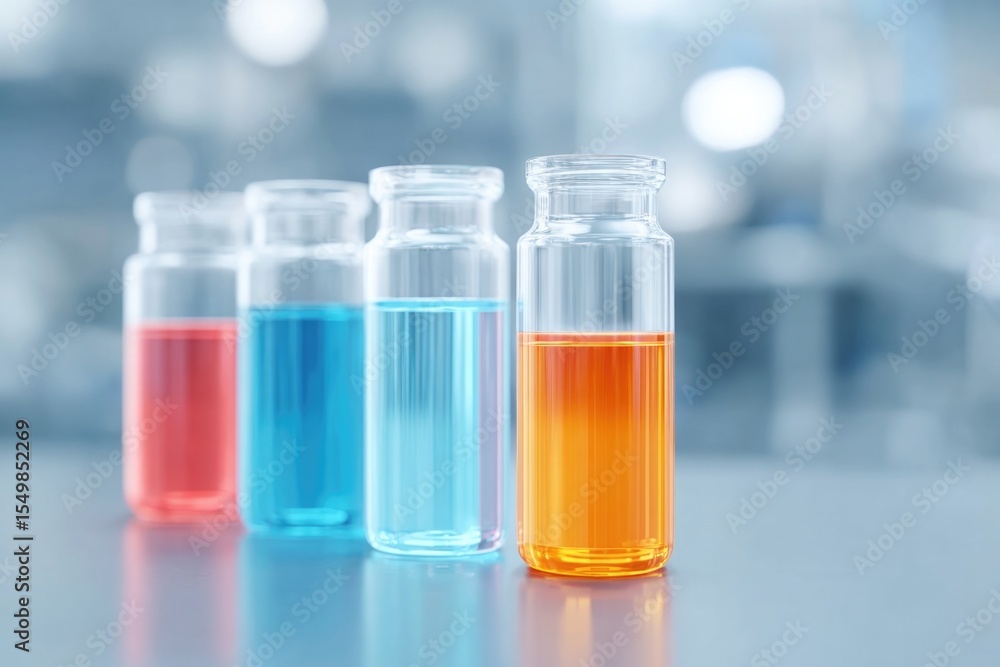 sleek modern abstract design in pharmaceutical manufacturing setting featuring glass flasks and test tubes varying sleek modern abstract design in pharmaceutical manufacturing setting featuring glass flasks and test tubes varying