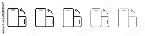 rotate phone icon vector illustration isolated