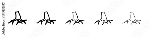 rubber roots icon vector illustration isolated