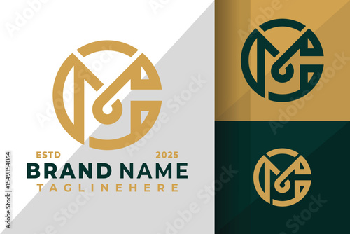 Initial Letter Cm or Mc Monogram Logo Icon Vector Design Illustration