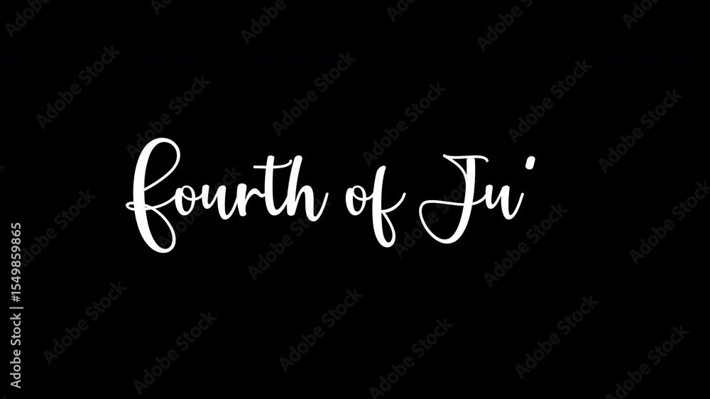 Fourth of July animation with white cursive text suitable for patriotic social media posts, Independence Day event promotions, and holiday greetings. Fourth of July animation with white cursive text suitable for patriotic social media posts, Independence Day event promotions, and holiday greetings.
