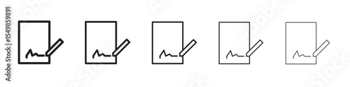 Signature icon vector illustration isolated