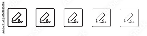 Signature icon vector illustration isolated