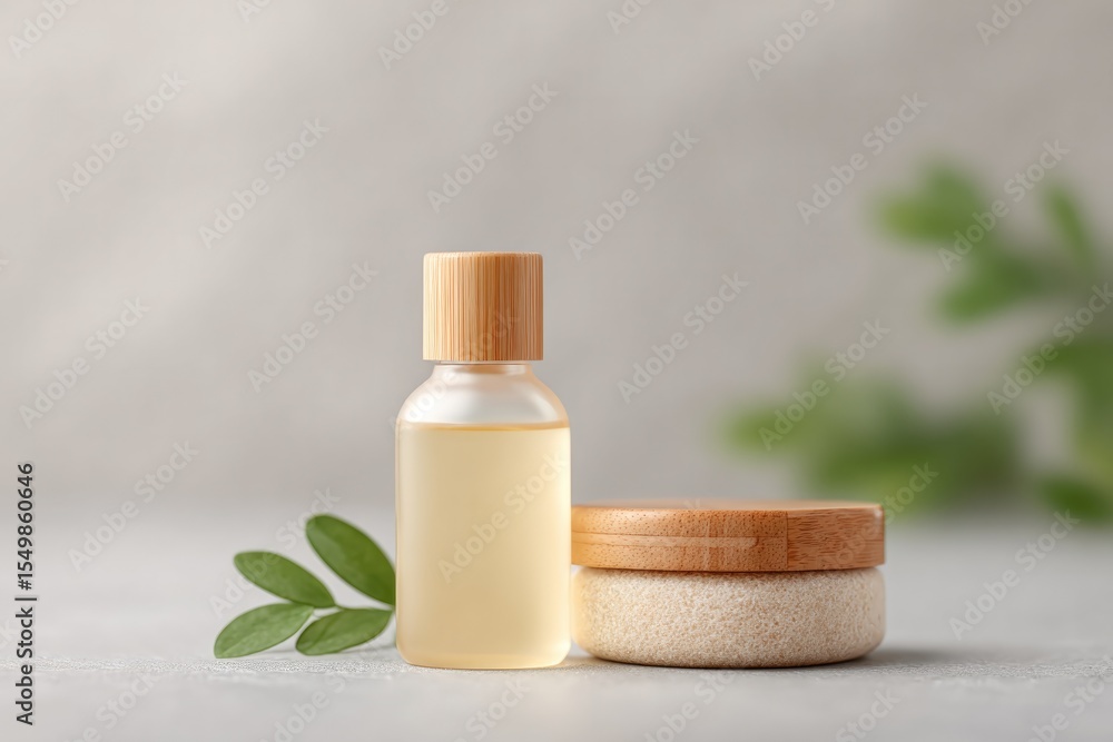 close-up of self-care products with clean and minimalistic design close-up of self-care products with clean and minimalistic design
