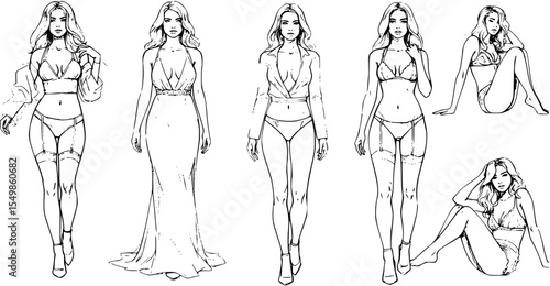 sketch of a naked woman
