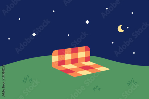 Night Picnic under the Stars A Serene Outdoor Scene