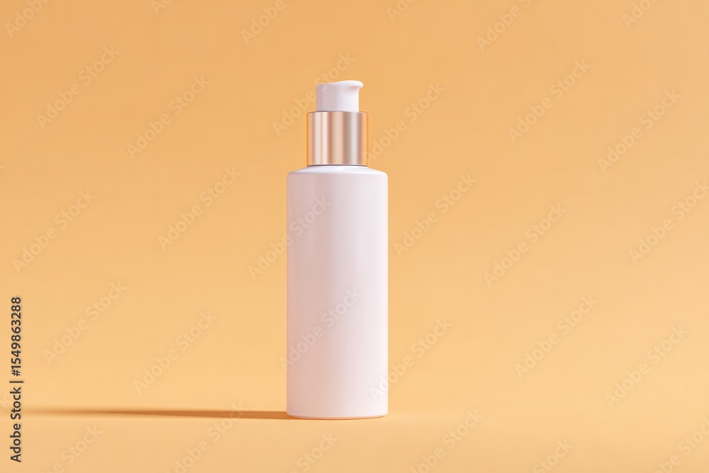 minimalistic image of sunscreen bottle with clear label on pastel background conveying uv safety awareness minimalistic image of sunscreen bottle with clear label on pastel background conveying uv safety awareness