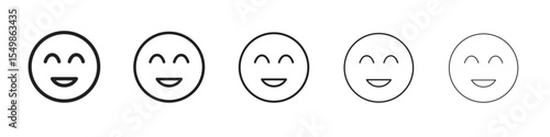 Squinting eyes face icon vector illustration isolated