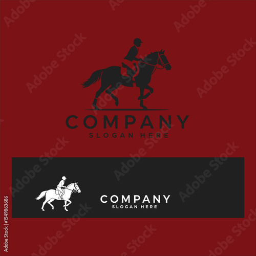 simple horse vector illustration best for sport races logo