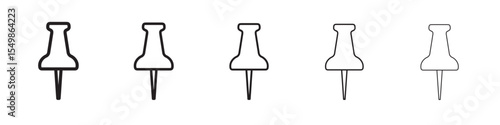 sticky pin icon vector illustration isolated