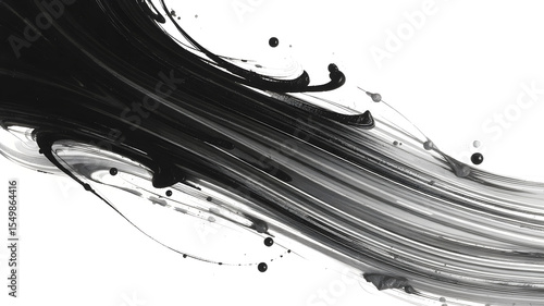 Wallpaper Mural Hand painted pattern with bold brush strokes waving and swirling. Swirls and Strokes Brush. AI generated image, ai Torontodigital.ca