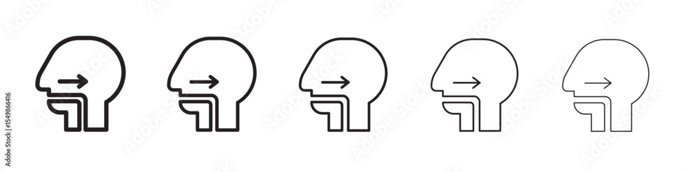Swallowing reflex icon vector illustration isolated Swallowing reflex icon vector illustration isolated