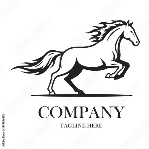 simple horse vector illustration best for sport races logo