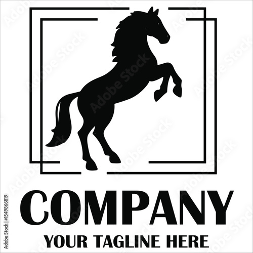 simple horse vector illustration best for sport races logo