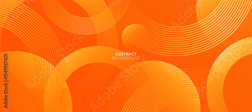 Abstract Orange circle background. Dynamic shapes composition. Minimal geometric. Modern graphic design elements.