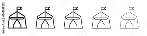 Tent icon vector illustration isolated