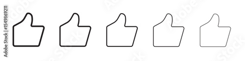 Thumbs up icon vector illustration isolated