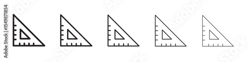 Triangular ruler icon vector illustration isolated