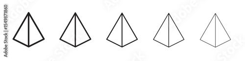 Triangular pyramid icon vector illustration isolated