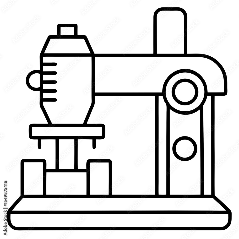 Obraz premium CNC Machine line art vector