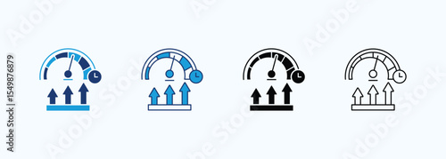 Performance Icon Set Multiple Style Collection