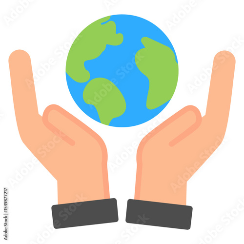 Earth in Hands Icon